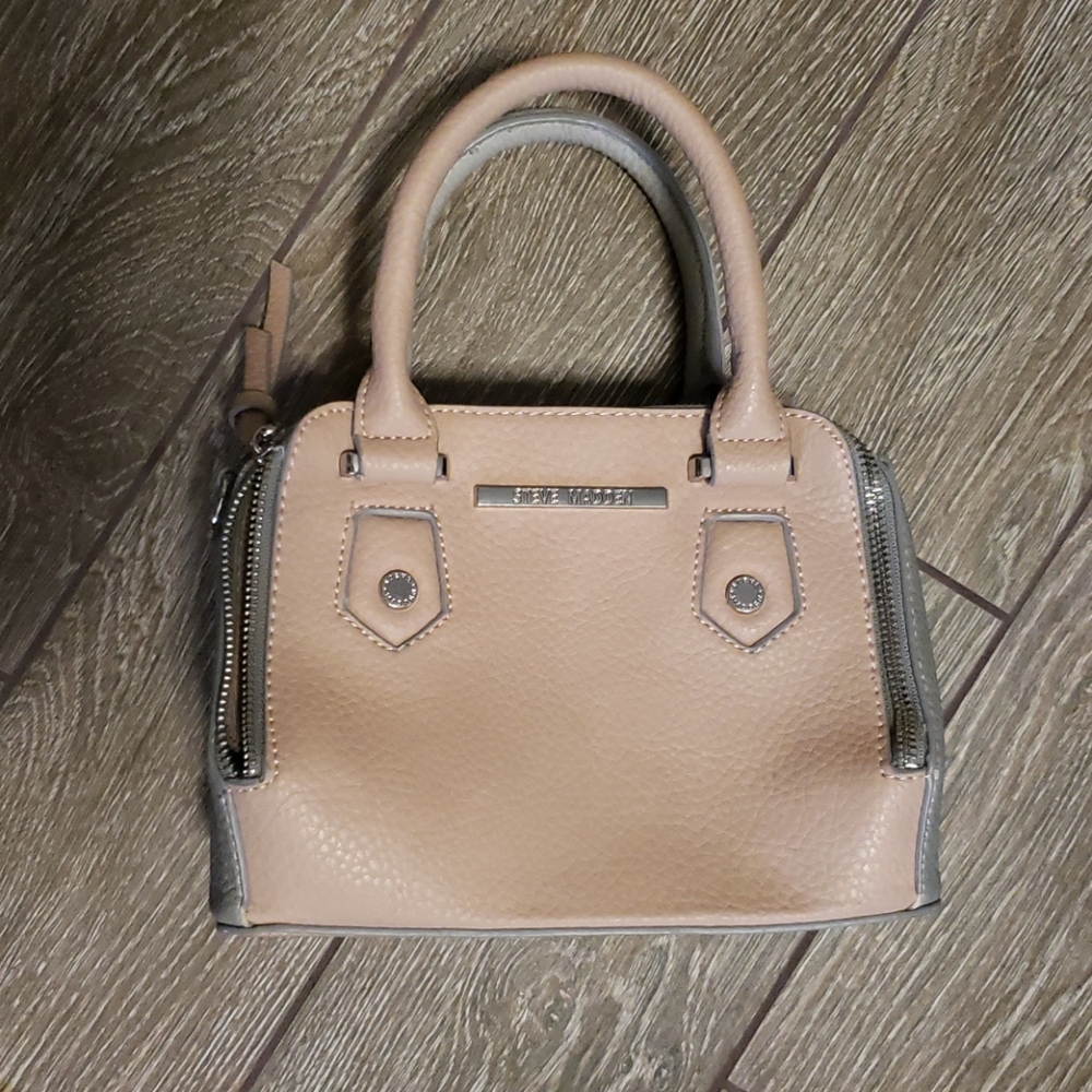 Steve Madden pink and gray crossbody purse